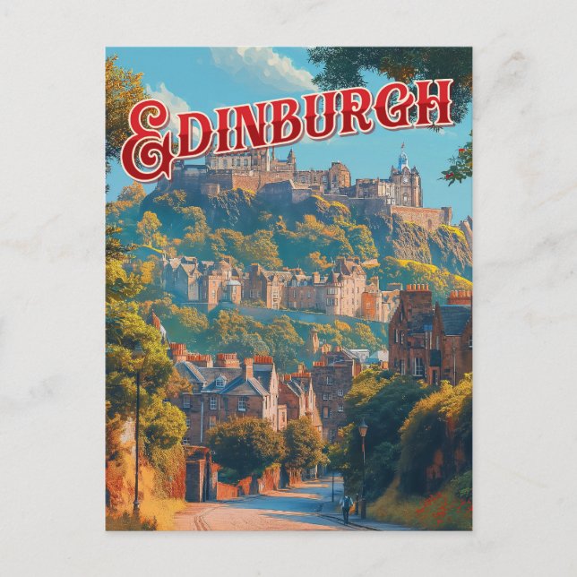 Vintage Edinburgh  Postcard (Front)