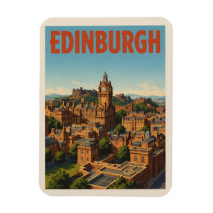 Vintage Edinburgh Scotland capit gifts & souvenirs Magnet