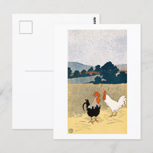 Vintage Edward Penfield Illustration Print Postcard
