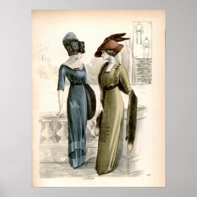 Vintage Edwardian Fashion Poster (Front)