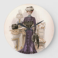 Vintage Edwardian Lady Fox Fashion Illustration
