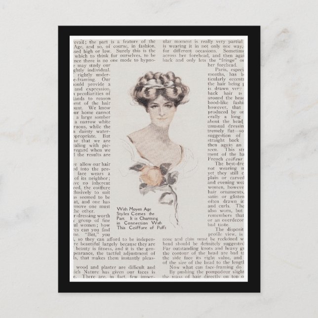 Vintage Edwardian Lady Postcard (Front)