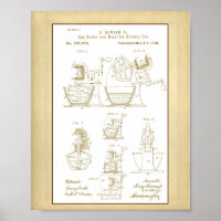 Vintage Egg Beater Mixer Patent