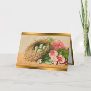 Vintage Eggs Easter Holiday Folded Cards