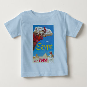 Vintage Egypt Air Travel Advertisement Baby T-Shirt