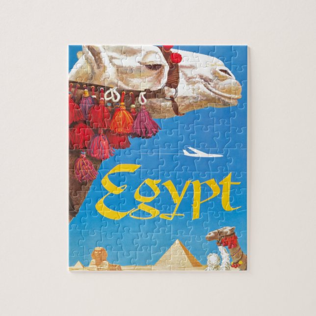 Vintage Egypt Air Travel Advertisement Jigsaw Puzzle (Vertical)