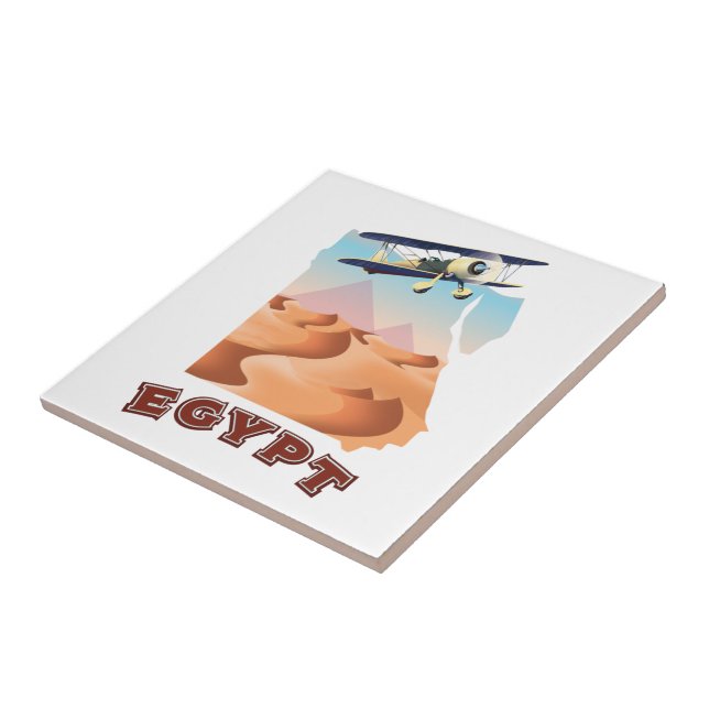 Vintage Egypt Map travel poster Tile (Side)