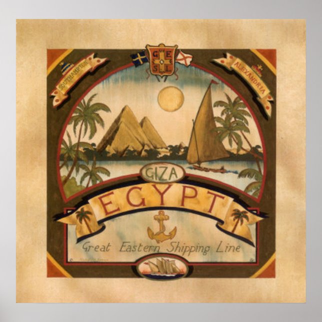 Vintage Egypt Travel Poster (Front)