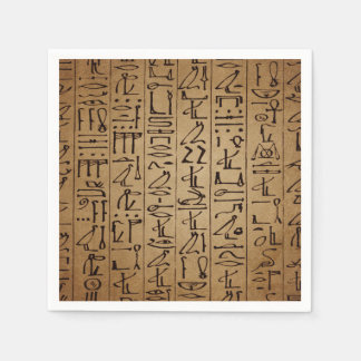 Vintage Egyptian Hieroglyphics Paper Print Napkin