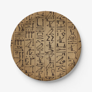 Vintage Egyptian Hieroglyphics Paper Print Plate