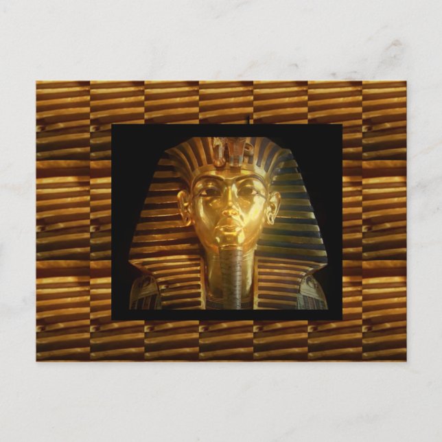 VINTAGE Egyptian Idols Art : PYRAMIDS of ANCIENT Postcard (Front)