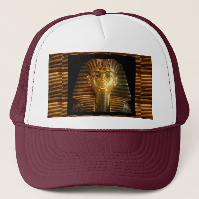 VINTAGE Egyptian Idols Art : PYRAMIDS of ANCIENT Trucker Hat (Front)