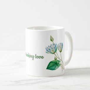 Vintage Egyptian Lotus Flower Coffee Mug