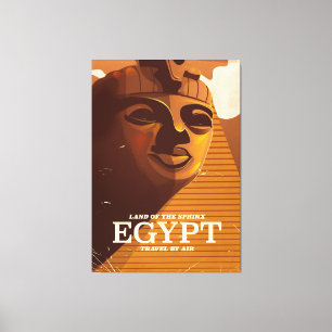 Vintage Egyptian vacation poster Canvas Print