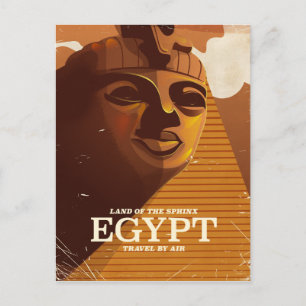 Vintage Egyptian vacation poster Postcard