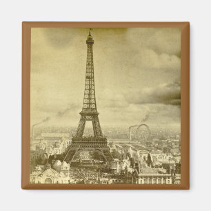 Vintage Eifel Tower Paris France 1889 Magnet