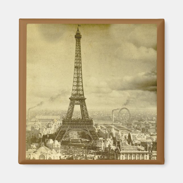 Vintage Eifel Tower Paris France  1889 Magnet (Front)