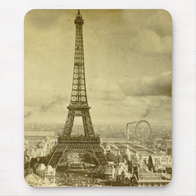 Vintage Eifel Tower Paris France  1889 Mouse Mat (Front)