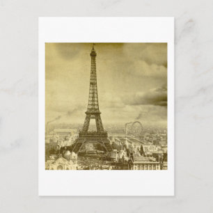 Vintage Eifel Tower Paris France  1889 Postcard