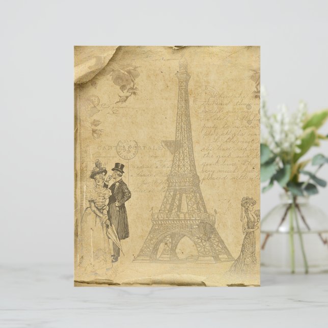 Vintage Eiffel tower (Standing Front)
