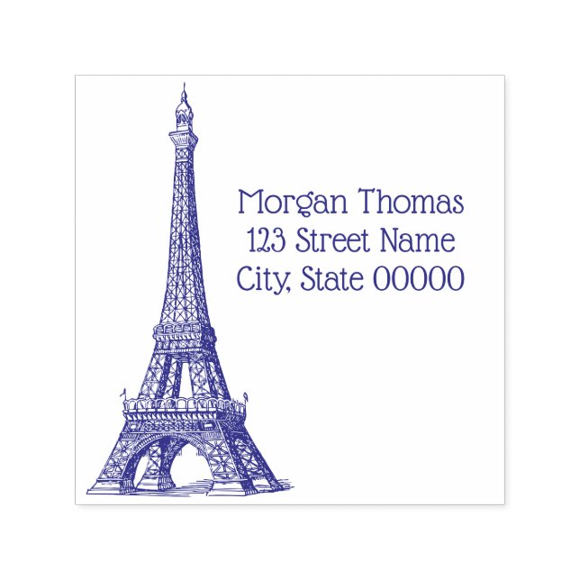 Vintage Eiffel Tower #1 Drawing Self-inking Stamp (Design)