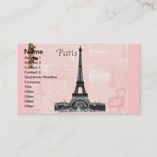 Vintage Eiffel Tower Business Card