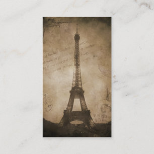vintage eiffel tower business card