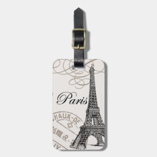 Vintage Eiffel Tower...luggage tag