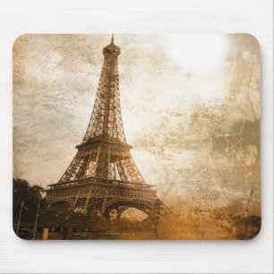 Vintage Eiffel Tower Mouse Pad