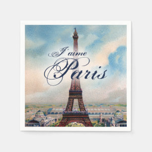 Vintage Eiffel Tower Napkin