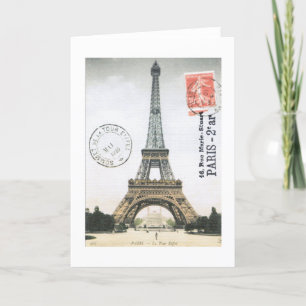 Vintage Eiffel Tower...note card