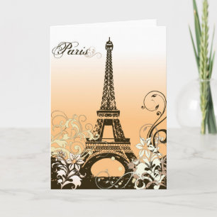 Vintage Eiffel Tower of Paris Greeting Card