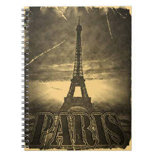 Vintage Eiffel Tower Paris #2 - notebook