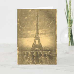 Vintage Eiffel Tower Paris #3- Greeting cards