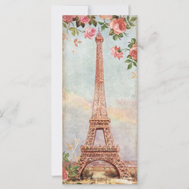 Vintage Eiffel Tower Paris Bookmarks (Front)