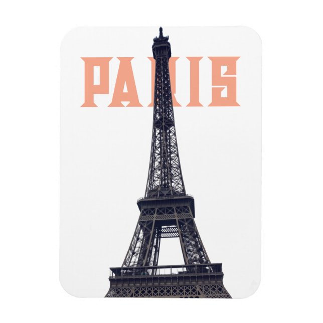 Vintage Eiffel Tower Paris Europe Travel Photo Magnet (Vertical)
