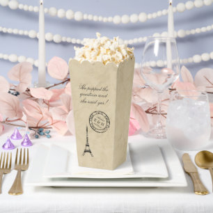 Vintage Eiffel Tower Paris Postmark Wedding Favour Box