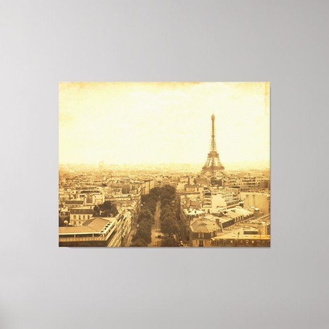 Vintage Eiffel Tower Photo Wall Art (Front)