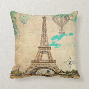 Vintage Eiffel Tower Pillow