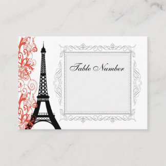 Vintage Eiffel Tower Place Cards
