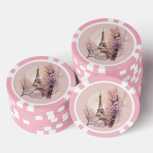 Vintage Eiffel Tower Poker Chip (Stack)