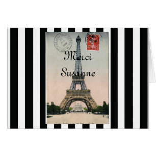 Vintage Eiffel Tower Postcard