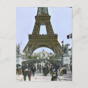 Vintage Eiffel Tower Postcard