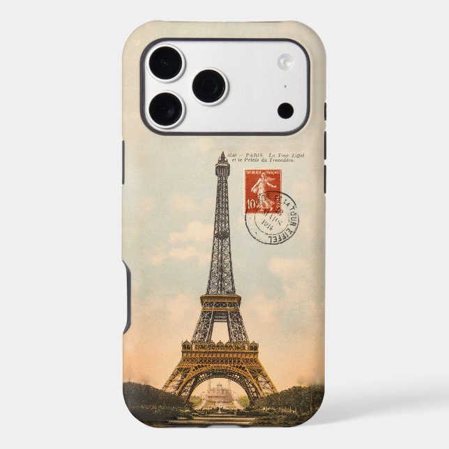 Vintage Eiffel Tower Postcard  (Back)