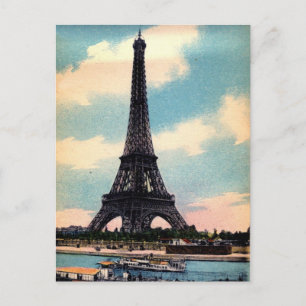 Vintage Eiffel Tower Postcard