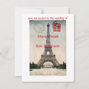 Vintage Eiffel Tower Postcard