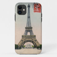 Vintage Eiffel Tower Postcard