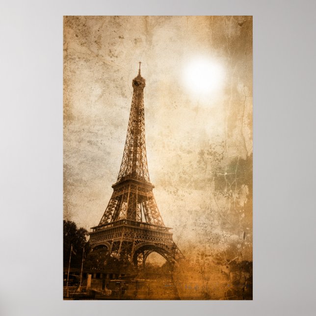 Vintage Eiffel Tower Poster (Front)