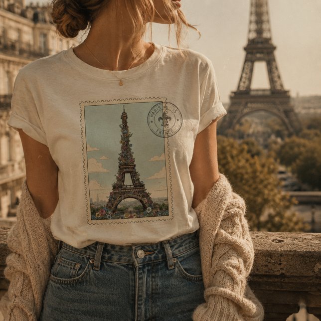 Vintage Eiffel Tower  Tri-Blend Shirt (Creator Uploaded)