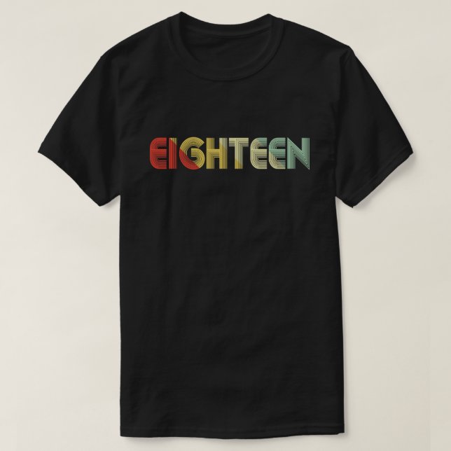 vintage Eighteen 18th Birthday T-Shirt (Design Front)